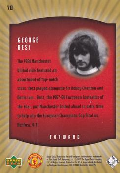 2002 Upper Deck Manchester United Legends #70 George Best Back