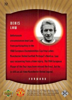 2002 Upper Deck Manchester United Legends #72 Denis Law Back