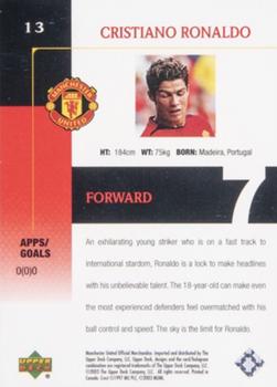 2003 Upper Deck Manchester United #13 Cristiano Ronaldo Back
