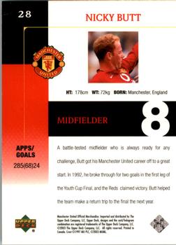 2003 Upper Deck Manchester United #28 Nicky Butt Back