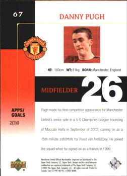 2003 Upper Deck Manchester United #67 Danny Pugh Back
