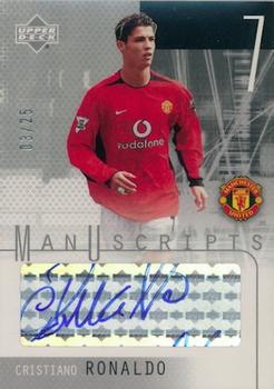 2003 Upper Deck Manchester United - ManUscripts Black Autograph #R Cristiano Ronaldo Front