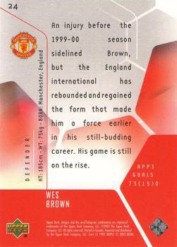 2003 Upper Deck Manchester United Mini Playmakers #24 Wes Brown Back