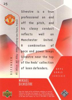 2003 Upper Deck Manchester United Mini Playmakers #25 Mikael Silvestre Back