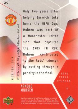 2003 Upper Deck Manchester United Mini Playmakers #29 Arnold Muhren Back