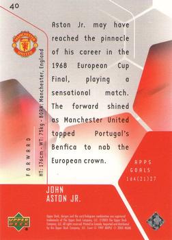 2003 Upper Deck Manchester United Mini Playmakers #40 John Aston Jr. Back