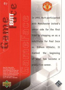 2003 Upper Deck Manchester United Mini Playmakers #87 Nicky Butt Back
