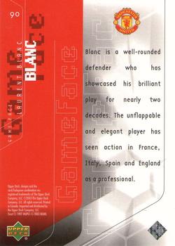 2003 Upper Deck Manchester United Mini Playmakers #90 Laurent Blanc Back