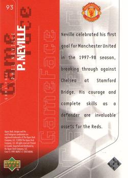 2003 Upper Deck Manchester United Mini Playmakers #93 Phil Neville Back