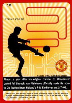 2003 Upper Deck Manchester United Strike Force #12 Ruud Van Nistelrooy Back