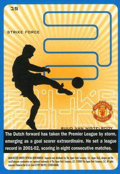 2003 Upper Deck Manchester United Strike Force #15 Ruud Van Nistelrooy Back