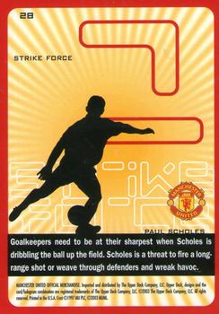 2003 Upper Deck Manchester United Strike Force #28 Paul Scholes Back