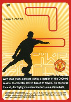 2003 Upper Deck Manchester United Strike Force #43 Gary Neville Back