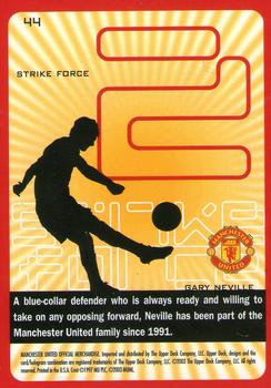 2003 Upper Deck Manchester United Strike Force #44 Gary Neville Back