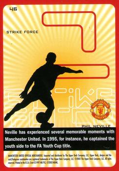 2003 Upper Deck Manchester United Strike Force #46 Phil Neville Back