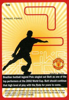 2003 Upper Deck Manchester United Strike Force #58 Nicky Butt Back