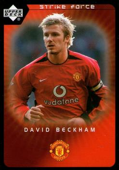 2003 Upper Deck Manchester United Strike Force #5 David Beckham Front