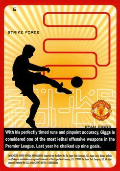 2003 Upper Deck Manchester United Strike Force #6 Ryan Giggs Back