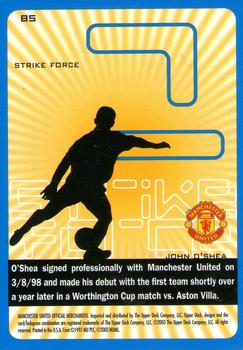 2003 Upper Deck Manchester United Strike Force #85 John O'Shea Back