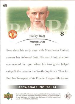 2004 SP Authentic Manchester United #68 Nicky Butt Back