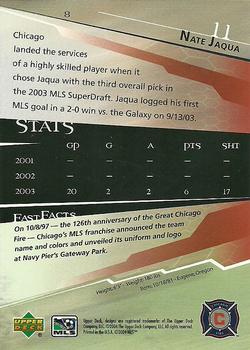 2004 Upper Deck MLS #8 Nate Jaqua Back