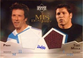2004 Upper Deck MLS - MLS Dual Jerseys #P-TM Preki / Tony Meola Front