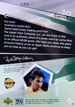 2004 Upper Deck MLS - MLS Jerseys #CR-J Carlos Ruiz Back
