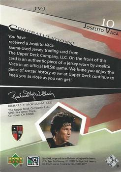 2004 Upper Deck MLS - MLS Jerseys #JV-J Joselito Vaca Back