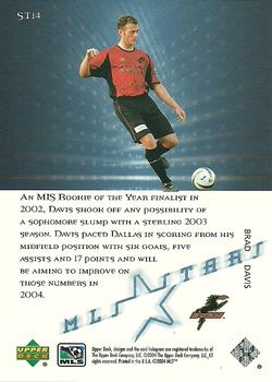 2004 Upper Deck MLS - MLS Stars #ST14 Brad Davis Back