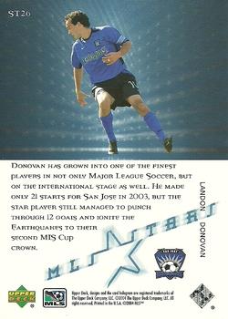 2004 Upper Deck MLS - MLS Stars #ST26 Landon Donovan Back