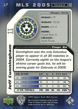 2005 Upper Deck MLS #17 Jeff Cunningham Back
