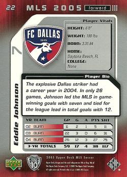 2005 Upper Deck MLS #22 Eddie Johnson Back