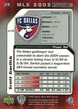 2005 Upper Deck MLS #25 Scott Garlick Back