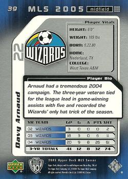 2005 Upper Deck MLS #39 Davy Arnaud Back