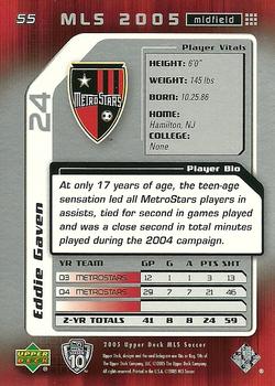 2005 Upper Deck MLS #55 Eddie Gaven Back
