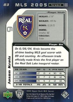2005 Upper Deck MLS #83 Jason Kreis Back