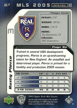 2005 Upper Deck MLS #87 Rusty Pierce Back