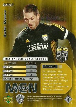 2005 Upper Deck MLS - Goal Men #GM17 Ante Razov Back