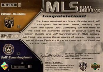 2005 Upper Deck MLS - MLS Dual Jerseys #EB-JC Edson Buddle / Jeff Cunningham Back