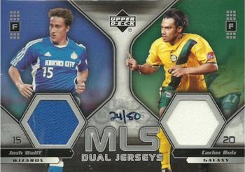 2005 Upper Deck MLS - MLS Dual Jerseys #JW-CR Josh Wolff / Carlos Ruiz Front