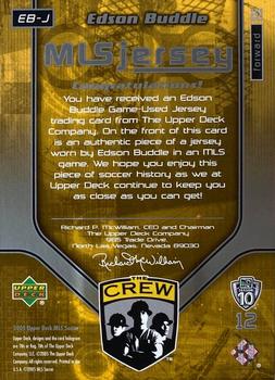 2005 Upper Deck MLS - MLS Jersey #EB-J Edson Buddle Back