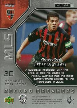 2005 Upper Deck MLS - Record Breakers #RB8 Amado Guevara Back