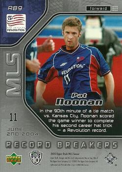 2005 Upper Deck MLS - Record Breakers #RB9 Pat Noonan Back