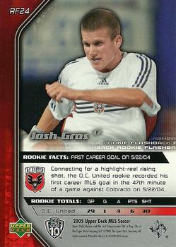 2005 Upper Deck MLS - Rookie Flashbacks #RF24 Josh Gros Back