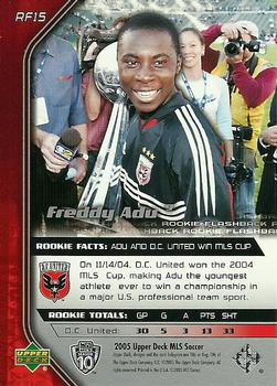 2005 Upper Deck MLS - Rookie Flashbacks #RF15 Freddy Adu Back