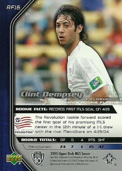 2005 Upper Deck MLS - Rookie Flashbacks #RF16 Clint Dempsey Back