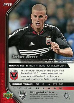 2005 Upper Deck MLS - Rookie Flashbacks #RF23 Josh Gros Back