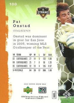 2006 Upper Deck MLS #100 Pat Onstad Back
