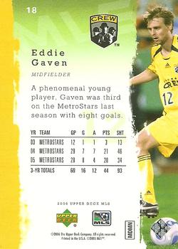 2006 Upper Deck MLS #18 Eddie Gaven Back