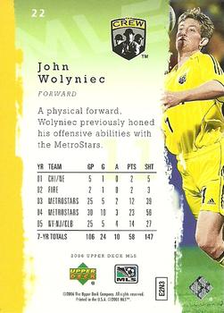 2006 Upper Deck MLS #22 John Wolyniec Back